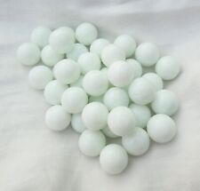 OPAQUE WHITE - 25 Beautiful Shiny Solid Colour Glass Marbles, Brand New, 14mm