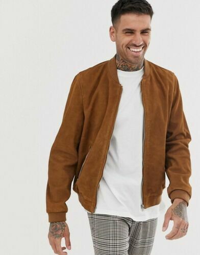 Tan men suede - men's, genuine
