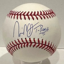 Brewers Outfielder NYJER MORGAN Signed Official MLB Baseball AUTO w/ T Plush BAS