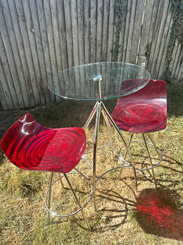 3pc round glass - round, bistro