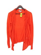 Deane And White Women's Cardigan UK 14 Orange 100% Linen Cardigan