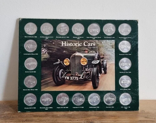 Historic cars coin collection - historic, cars,