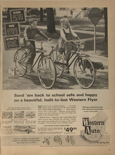 1963 western flyer bicycle - western,