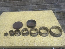 VTG PASTRY cutters retro boxed metal set 50s  BAKING kitchen   Dough nest 7