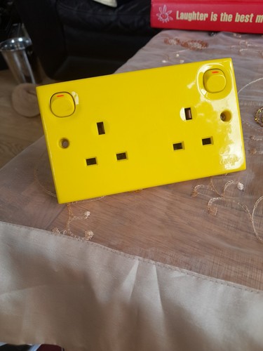 Double socket outlet bright - outlet,