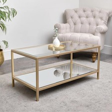 Gold glass mirrored coffee
