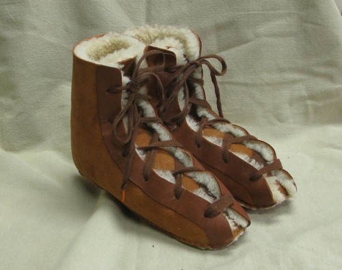 Vintage tan brown - , sheepskin