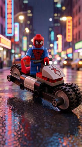 Spider man minifigure with - spider-man,