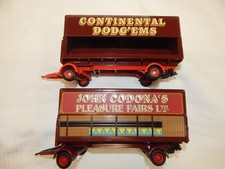 CORGI SHOWMANS 2 X DODGEMS CLOSED TRAILERS UNBOXED  1:50