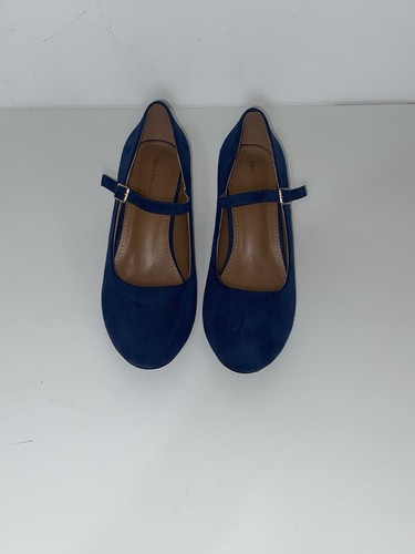 Navy blue suede - blue, jane