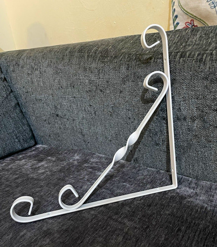White metal wall bracket for - white,