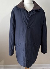 Quality EWM Mens Coat Collared Size M Navy Worn Once Excellent Condition RRP £80