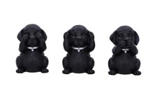 Three Wise Black Labradors -