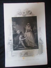 Lady Jane Grey antique original Georgian engraving c1840