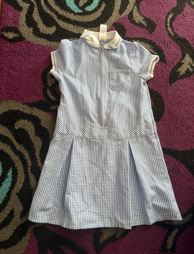 Girls blue white gingham - girls,