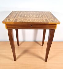 REUGE Swiss Musical Movement Traditional Side Table Made in Italy