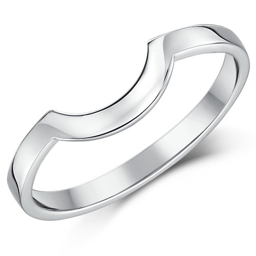 9ct white gold - gold, wishbone