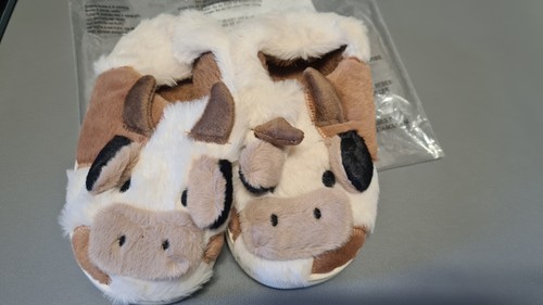 Fuzzy cow slippers for - fuzzy,