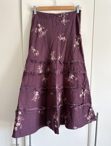 Vintage purple floral - purple, cotton