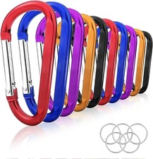 Carabiner Clip, 10 Pack