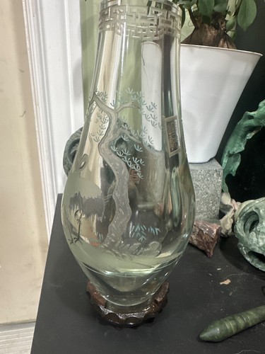 Antique chinese glass vase - chinese,