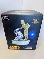 Star Wars R2-D2 C-3PO Limited Edition 500 Light-Up Sound Statue Figurine Disney