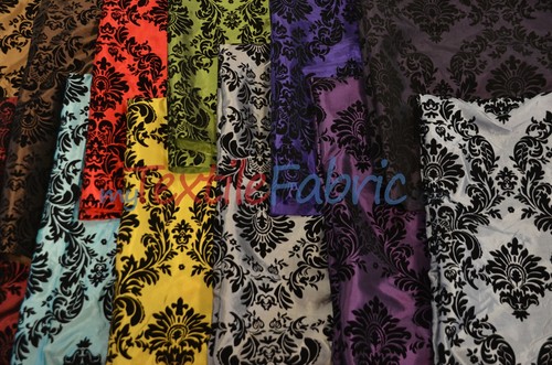 Damask flocking taffeta - taffeta, fabric