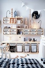 IKEA KALLAX TROFAST BOX LABELS Personalised Stickers Kids TOYS organisation PLAY