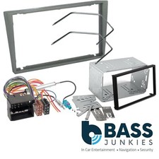 Vauxhall Vectra C 2004-2008 Car Stereo GREY Double Din Fascia & Cage Wiring Kit