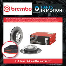 2x Brake Discs Pair Solid Rear