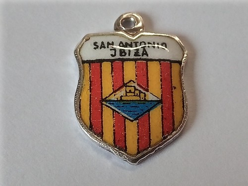 Silver travel shield charm san - travel,