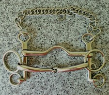 PONY Double Bridle Set Weymouth  Bradoon  sliding cheek Short shank 4 TO 5 INCH 