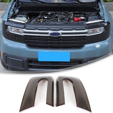 Smoked Black Front Headlight Headlamp Blackout Cover For Ford Maverick 2022-2024