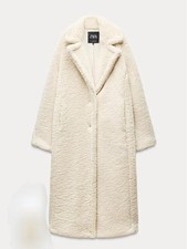 Zara LONG FAUX SHEARLING COAT