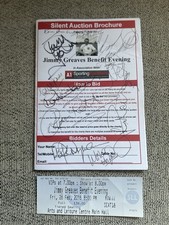 Jimmy Greaves Signed Benefit Evening Brochure