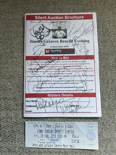 Jimmy greaves signed benefit - greaves,
