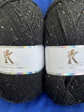 2 x 400g Knitco Aran With Wool Tweed In Black