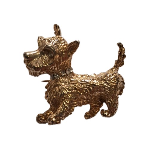 Vintage scottie dog - vintage, brooch