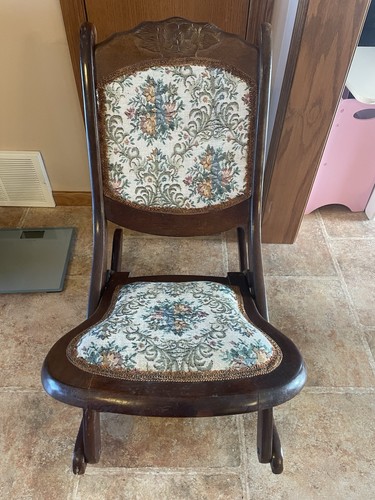 Victorian rose back folding - rose,
