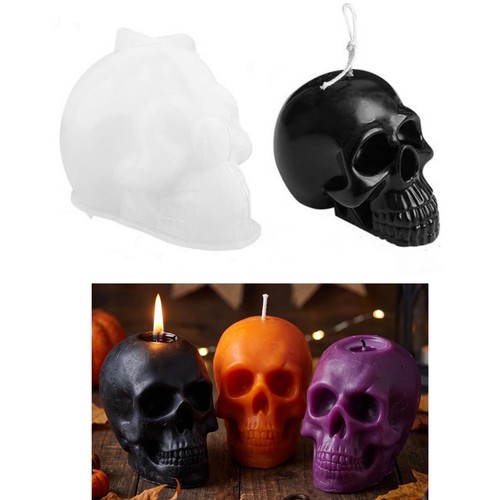 Skull candle moulds - skull, 3d