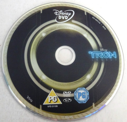 Tron legacy dvd disc - tron,