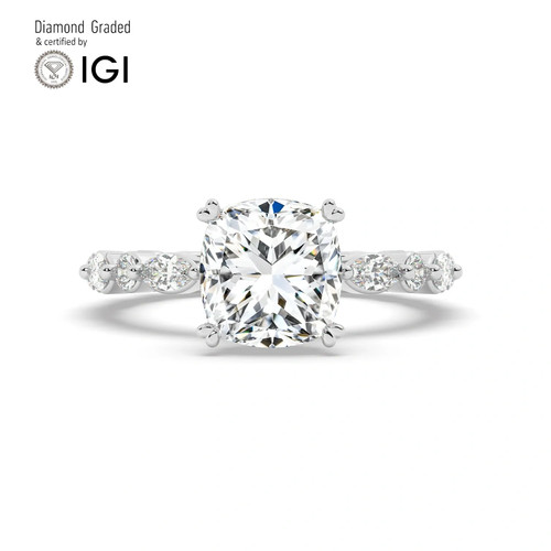 Cushion diamond engagement - cushion,