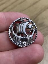 Silver 925 Signed Circular Scottish Brooch Pin Vintage Alexander Ritchie