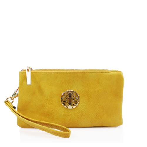 Golden badge wristlet purse - badge,