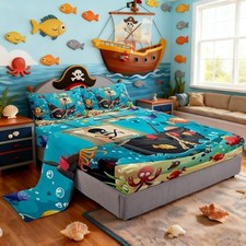 Cartoon Pirate Ship Sheet Set