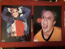 THE PRODIGY KEITH FLINT LARGE VINTAGE RETRO CARD PRINTS X2 NICE CONDITION 24X30 