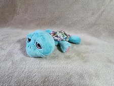 Russ L'il Peepers Make Someone Happy Rainbow Blue Turtle Plush Toy Teddy #11094