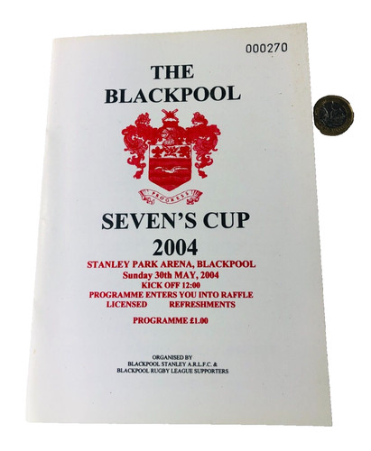 Rugby programme blackpool - rugby,