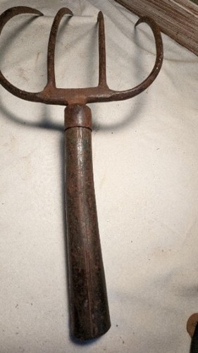 Antique prong tine hay - prong, pitch
