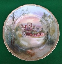 ROYAL DOULTON “SHAKESPEARE’S COUNTRY” CABINET PLATE - J. HUGHS - A/F.
